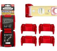 Soporte de nivel universal StealthMounts ROJA | Clips de almacenamiento de montaje de nivel de bloqueo Todas las marcas (paquete de 2)…