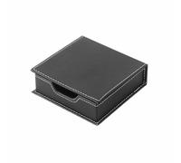 Soporte de notas de piel sintética negra, soporte de notas adhesivas de cuero, organizador de bloc de notas para escritorio, hogar, oficina, libros, cuaderno