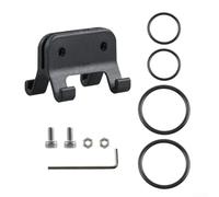 Soporte de número de carrera de bicicleta, soporte de poste de asiento de PVC para bicicletas plegables de carretera, fácil de instalar con tornillos dobles y corbata, negro (B)