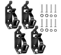 Soporte De Pala Para Baca: 4 Piezas Con Tornillos, Abrazaderas Portaequipajes De Goma Metálica Para Portaequipajes De Techo, Barcos y Camiones (Negro)