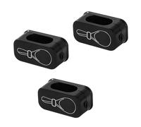 Soporte de paleta de arroz para cocina, paquete de 3 clips de almacenamiento montados en la pared con imán, gestión de cables para cucharas, herramientas de cocina y cables, blanco y negro (negro)