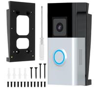 Soporte de panel de vinilo compatible con timbre de puerta de vídeo para montaje en esquina, instalación de taladro, solo revestimiento de vinilo estándar de 4 pulgadas para casas residenciales