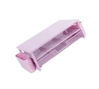 Soporte de pantalla de metal con cajón y almacenamiento lateral, organizador de escritorio de metal de doble capa para computadora, laptop, monitor con cajón