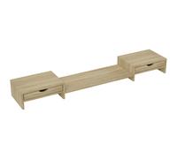 Soporte de pantalla de ordenador HOMCOM de 60-116 cm con 2 cajones longitud y ángulo ajustables Aosom España