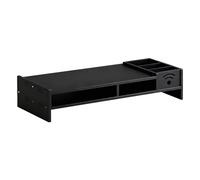 Soporte de pantalla elevado, estante de escritorio de 2 niveles | estante para monitor altura 10,9 cm con organizador de almacenamiento - para ordenador portátil, PC TV mesa de trabajo