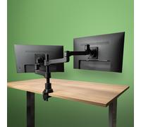 Soporte de pantalla - R-GO TOOLS - Zepher 4 - Plata Mate - 2 Monitores - 8 kg máx.