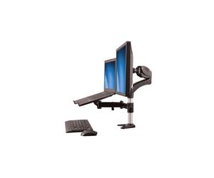 Soporte de pantalla - STARTECH - Brazo articulado - Para pantalla de hasta 27" - Soporte para ordenador portátil - Negro