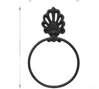 Soporte de pañuelos de hierro fundido de estilo vintage para montaje en pared en baños y cocinas que ofrece una estética clásica con fuerte y construcción (C)