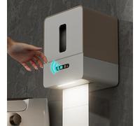 Soporte de pañuelos de inducción eficiente diseñado para simplificar tu experiencia de baño sin operación manual (USB gris)