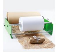 Soporte de papel de embalaje de papel kraft, dispensador de rollos de papel con diseño de doble eje, capa amortiguadora a prueba de golpes, adecuado para tiendas minoristas de alimentos para mejorar