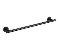 Soporte de papel for barra toalla, gancho for, Oro pulido cromado, negro mate, acero(Towel Rack Black)