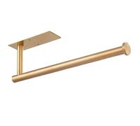 Soporte De Papel Higiénico Adhesivo Acero Inoxidable 304 Oro Cepillado Papel Toallero Portarrollos Negro Baño Cocina Colgador De Pañuelos Largo,Oro Cepillado