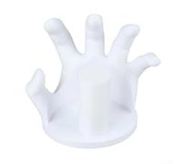 Soporte de papel higiénico blanco y negro para baño, material plástico, diseño abierto, no requiere taladrar para un despliegue rápido (blanco)