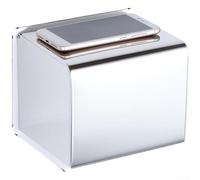 Soporte de papel higiénico de acero inoxidable, impermeable, sin taladro, moderno estante cuadrado, organizador de baño para rollos y plegado, resistente a la corrosión, multifuncional (D)