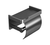 Soporte de papel higiénico de acero inoxidable, instalación adhesiva sin daños, estante compacto para rollo de baño, accesorio contemporáneo montado en la pared que combina con múltiples estilos de