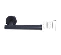 Soporte de papel higiénico de acero inoxidable Montaje de pared Moderno de toalla simple Organizador de almacenamiento de tejidos de baño Negro 15.5x5cm