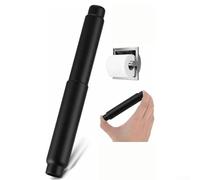 Soporte de papel higiénico de acero inoxidable, rodillo de resorte retráctil de 4.33 a 6.5 pulgadas, resistente al óxido para dispensadores de montaje en pared (negro)