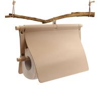 Soporte de papel higiénico de cuero, dispensador de rollos montado en la pared, 24 x 18 cm, toalla de baño y cocina, ahorro de espacio, versátil y multifunción, para cualquier ocasión y reuniones