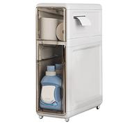 Soporte de papel higiénico de polipropileno blanco de 2 niveles, estantes esquineros para baño, cocina, sala de estar, dormitorio, diseño de ahorro de espacio para decoración del hogar