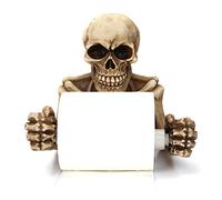 Soporte de papel Higiénico Decorativo de Calaveras Esqueléticas, Decoraciones de Halloween de Miedo Accesorios de Placas de Pared de Baño
