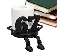Soporte de papel higiénico, dispensador número 67, soporte giratorio para patas, estante de papel higiénico, accesorio de baño de oficina en casa, organizador de mesa de sala de estar, armario de