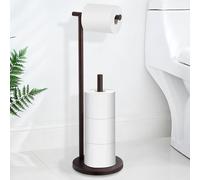 Soporte de Papel higiénico Independiente, Soporte de Papel higiénico de Bronce aceitado con Almacenamiento para Jumbo Mega, Housen Solutions