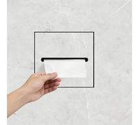 Soporte de papel higiénico oculto con dispensador de pared integrado para baño/WC, diseño plateado, ahorra espacio
