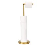Soporte de Papel higiénico para baño para 4 Rollos de Papel higiénico con Base Pesada, Soporte para Rollo de Papel higiénico de pie (Dorado)