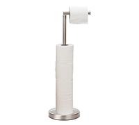 Soporte de Papel higiénico para baño para 4 Rollos de Papel higiénico con Base Pesada, Soporte para Rollo de Papel higiénico de pie (níquel Cepillado)