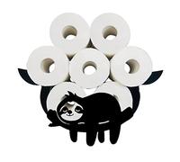 Soporte de papel higiénico perezoso negro, soporte de papel higiénico perezoso, estante de almacenamiento de papel con un divertido diseño perezoso, almacenamiento de soporte de papel higiénico