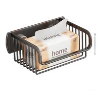 Soporte de papel higiénico sin taladrar montado en la pared, dispensador de papel higiénico de aluminio espacial con fuerte succión al vacío para baño y cocina, diseño minimalista moderno, blanco