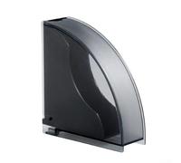Soporte de papel para filtro de café a prueba de polvo | Caja de almacenamiento minimalista moderna | para el hogar, cafetería, bar | Estante organizador higiénico de plástico ABS | Gris
