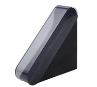 Soporte de papel para filtro de café para verter sobre la preparación, recipiente resistente a la humedad para filtros de cono, negro, blanco, verde, 13,5 cm (negro)