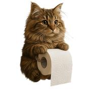 Soporte de papel para gatos, divertido soporte para toallas de papel 3D con diseño de gatos, bonito soporte decorativo para papel higiénico, almacenamiento de pared para decoración de baño, cocina