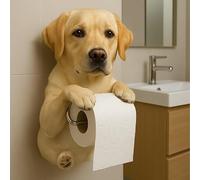 Soporte de papel para perros, bonitos gatos 3D montado en la pared, soporte decorativo para papel higiénico de animales, regalos únicos para amantes de los perros, accesorios de decoración del hogar