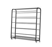 Soporte de papel pintado de acero comercial con ruedas y varilla ajustable de 10 tiempos, fácil de usar, perfecto para pintores profesionales y proyectos de bricolaje