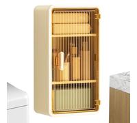 Soporte de papel, tejido de montaje en la pared, 7.87x4.29x14.37 pulgadas, rejilla de almacenamiento de papel, accesorios de baño multifunción con estante impermeable para ducha, esponja, toallitas, a