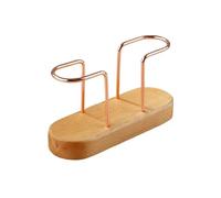 Soporte de papel tisú madera, servilletero metálico, vajilla, caja pañuelos, almacenamiento, organizador escritorio, suministro Para Cocina Comedor(Rose Golden)