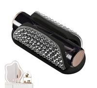 Soporte de para coche, accesorios estéticos con adhesivo de silicona, soporte para lápiz labial con purpurina vertical para coche, decoración para visera de coche, oficina o