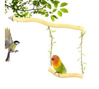 Soporte de para pájaros, Swing de Jaula de pájaros,Swing de Perca de pájaro - Perch Parakeet de Madera, Suministros para Mascotas para el pájaro amoro