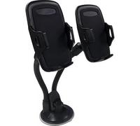 Soporte de parabrisas doble ajustable para smartphone con rotación de 360