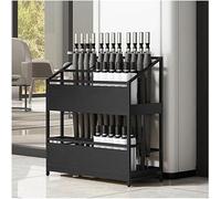 Soporte de paraguas de metal comercial para oficina, escuela, hotel, 40-75 paraguas, elegante diseño negro, perfecto para entrada y pasillo (tamaño: 68 x 30 cm)