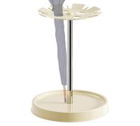Soporte de paraguas para entrada, expositor de paraguas de metal con 4 ranuras | Caja de almacenamiento independiente para paraguas, soporte de caña de caminar interior para pasillo y salón