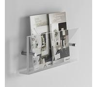 Soporte de pared acrílico transparente para colgar en el baño, organizador de documentos, clasificador de correo, folletos, exhibición de oficina y dormitorio, diseño de ahorro de espacio, hotel