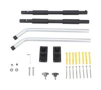 Soporte de pared ajustable de 62 a 102 cm, soporte mural de aleación de aluminio con capacidad de carga de 40 kg, soporte retráctil para caja de herramientas, canoa, kayak y cofre