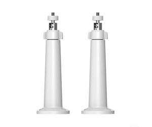 Soporte de pared ajustable de ABS de 2 piezas para cámaras de panel solar al aire libre con ángulo flexible en blanco y negro, fácil de instalar, ahorro de espacio para vigilancia residencial y