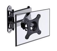 Soporte de pared ajustable de movimiento completo, brazos articulados, rotación de extensión de inclinación, soporte de pared para monitor único para la mayoría de monitores de 10 a 27 pulgadas dentro