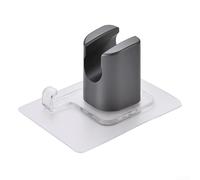 Soporte de pared ajustable para cabezal de ducha, soporte de ducha de mano ABS resistente con agarre antideslizante para baño, transparente y gris