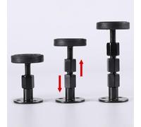 Soporte de pared ajustable para muebles, 28-110 mm | Plástico resistente, acolchado EVA amortigua los golpes, color negro, se adapta a cualquier estructura de cama y sofá (24-40