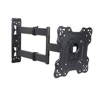 Soporte de pared ajustable para televisores de 32 a 42 pulgadas, soporta hasta 28 kg, compatible con VESA de 200 x 200 mm, inclinación y giro de movimiento completo, fácil instalación, diseño